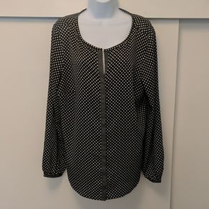 Ann Taylor Polka Dot Blouse